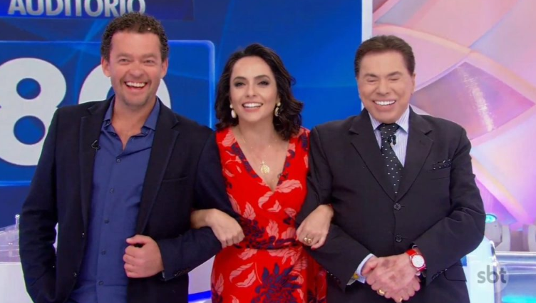 Fernando Rocha e Isabela Camargo no Programa Silvio Santos