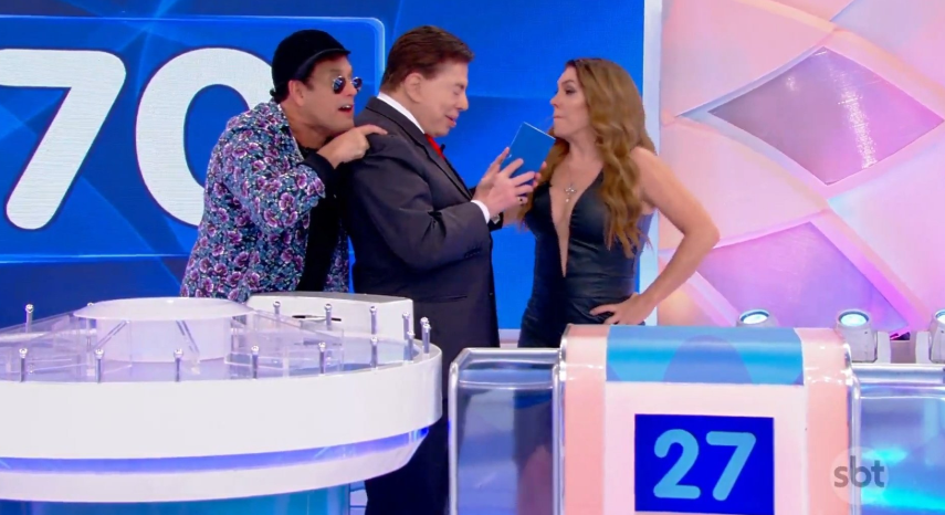 Simony e Sergio Mallandro no Programa Silvio Santos