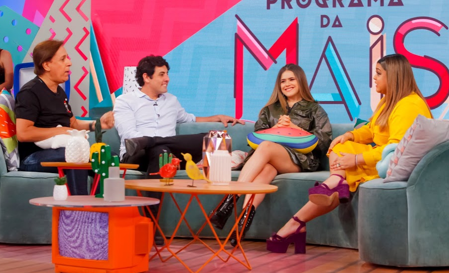 Tom Cavalvante e Preta Gil no Programa da Maisa