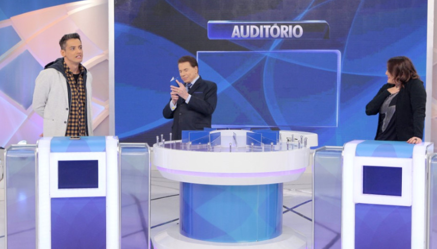 Leo Dias e Fabíola Reipert no Programa Silvio Santos