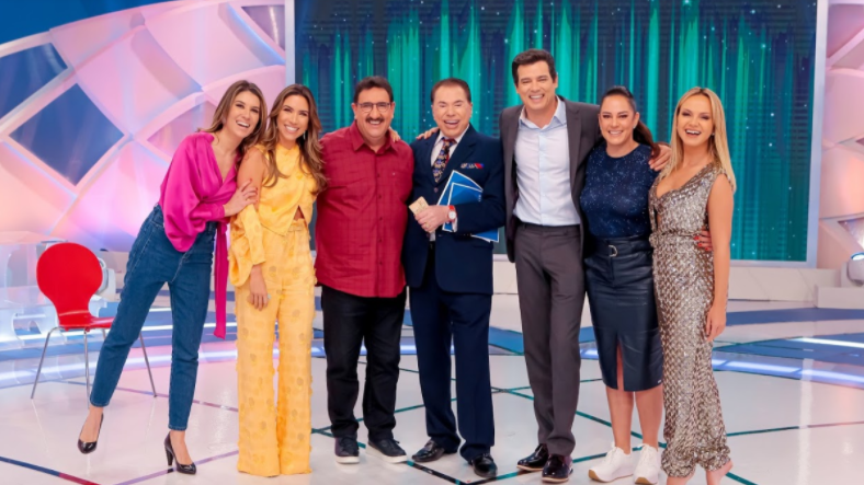 Apresentadores do SBT no Programa Silvio Santos