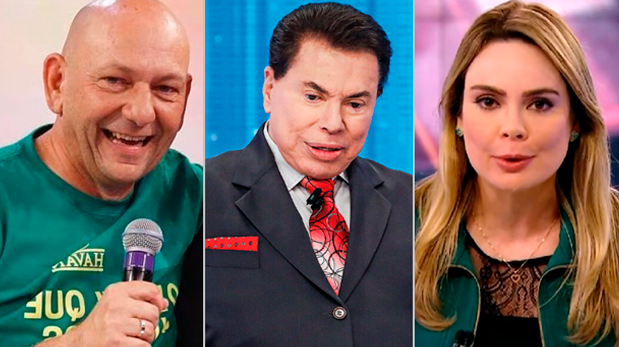 Luciano Hang, Silvio Santos e Rachel Sheherazade