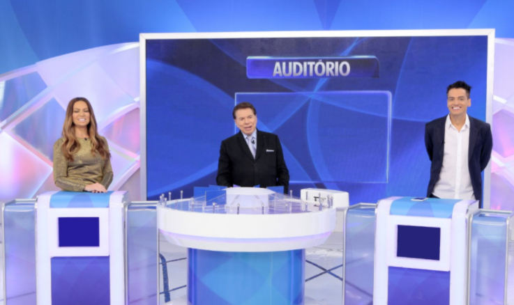 Solange Almeida e Leo Dias no Programa Silvio Santos