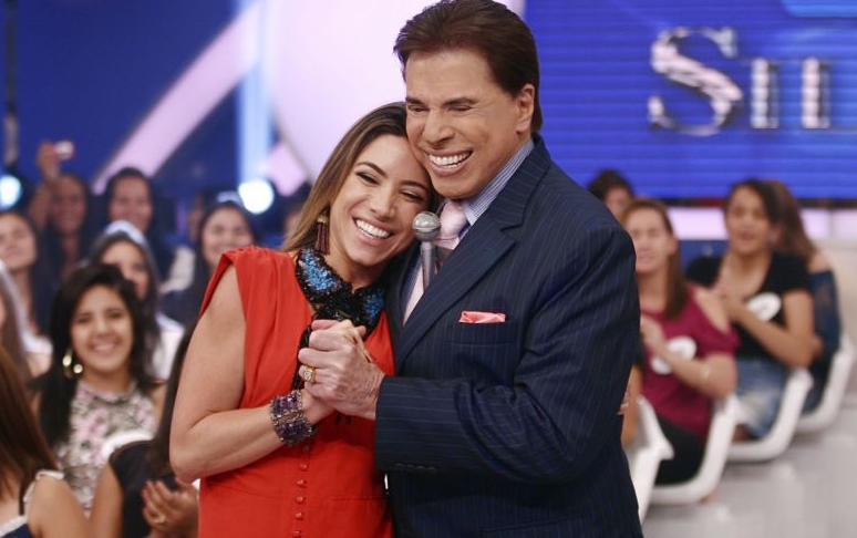 Patricia Abravanel com Silvio Santos