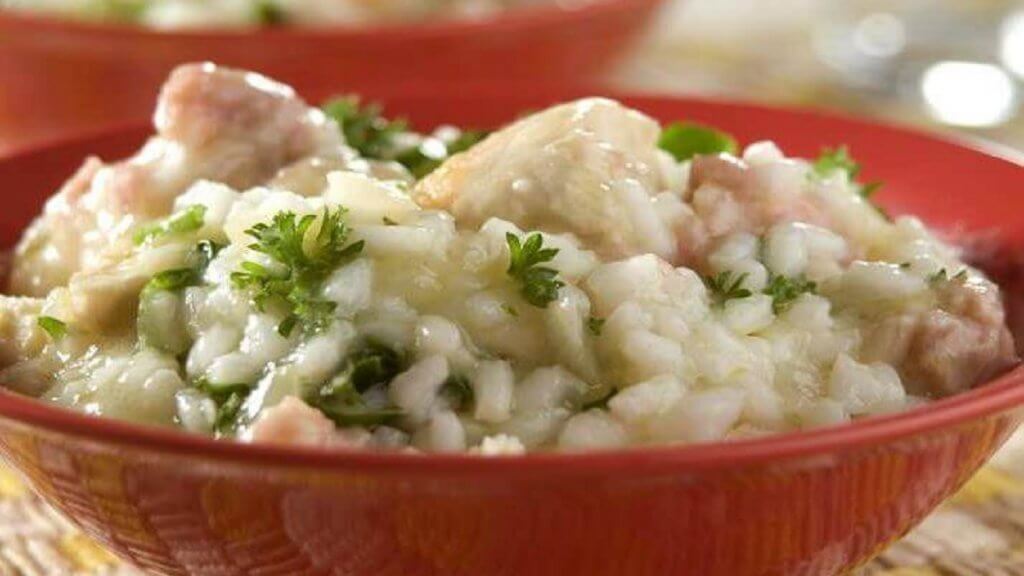 Risoto na panela de pressão