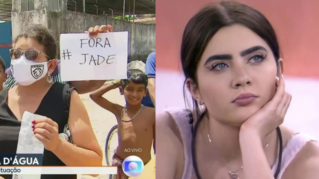 Mulher invade link ao vivo da Globo com Fora Jade