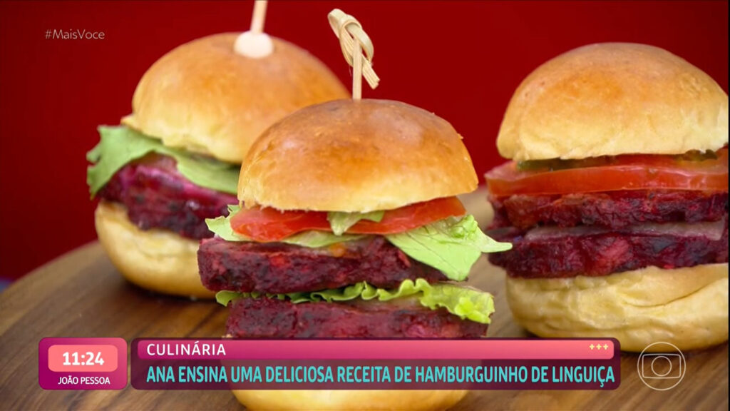 Hambúrguer de Beterraba com Linguiça