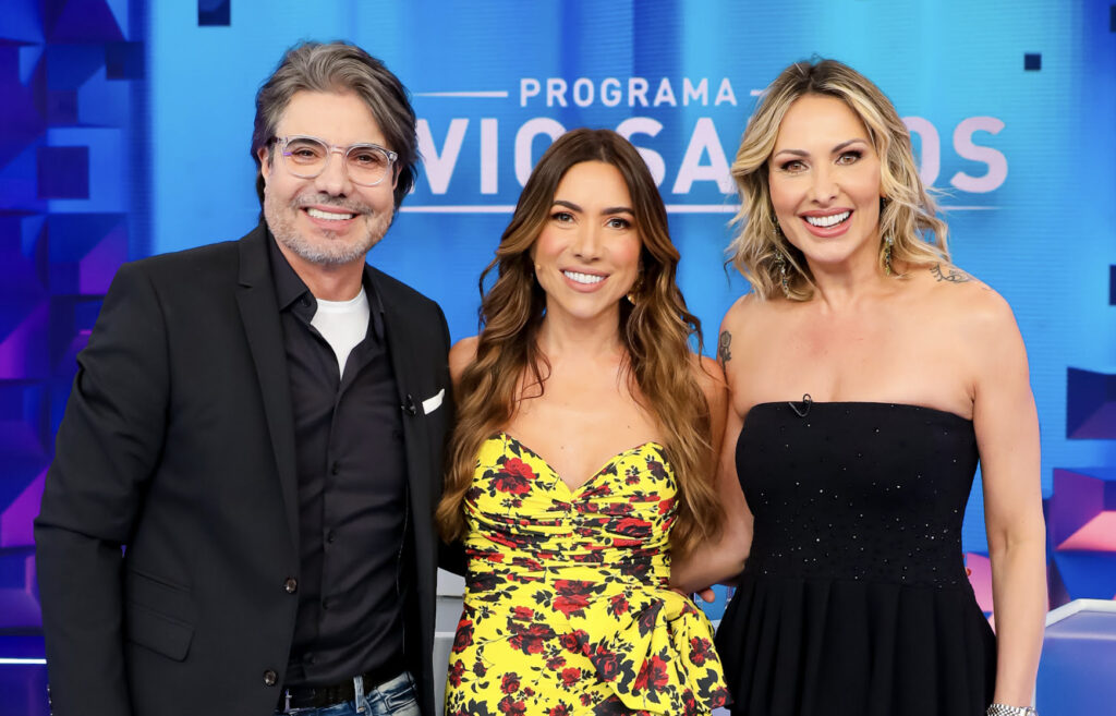 João Kleber e Mara Ferraz no Programa Silvio Santos