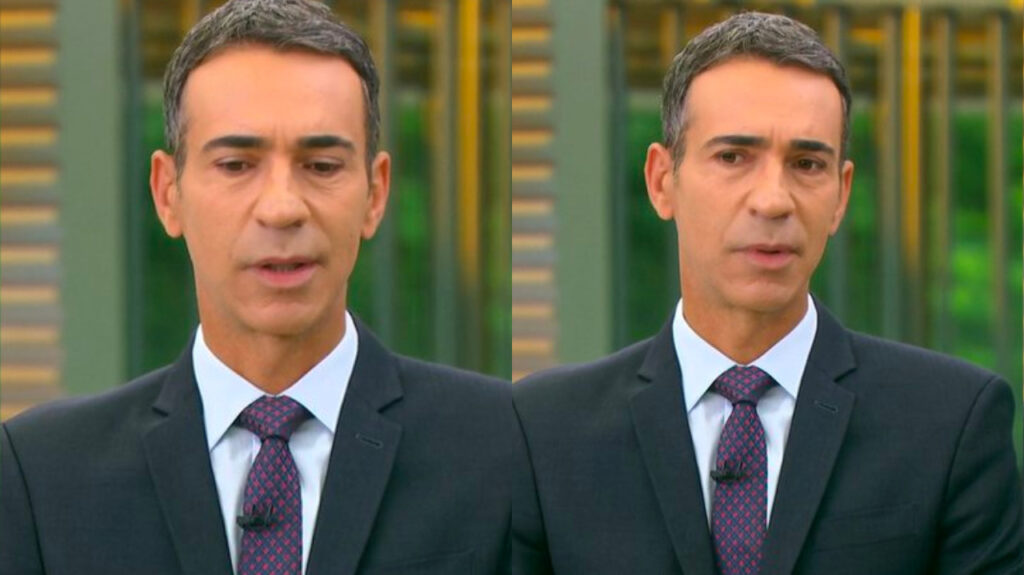 César Tralli segura o choro ao vivo na Globo após vídeo chocante