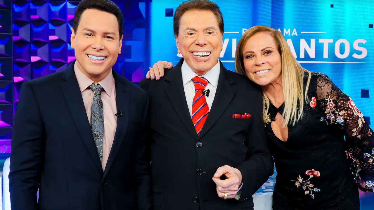 Cristina Rocha e Marcão do Povo no Programa Silvio Santos