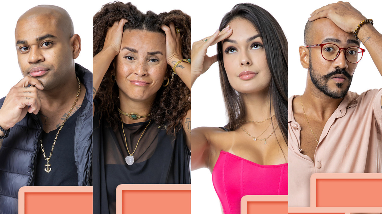 Paredão BBB 23 Cezar Black x Domitila x Larissa x Ricardo