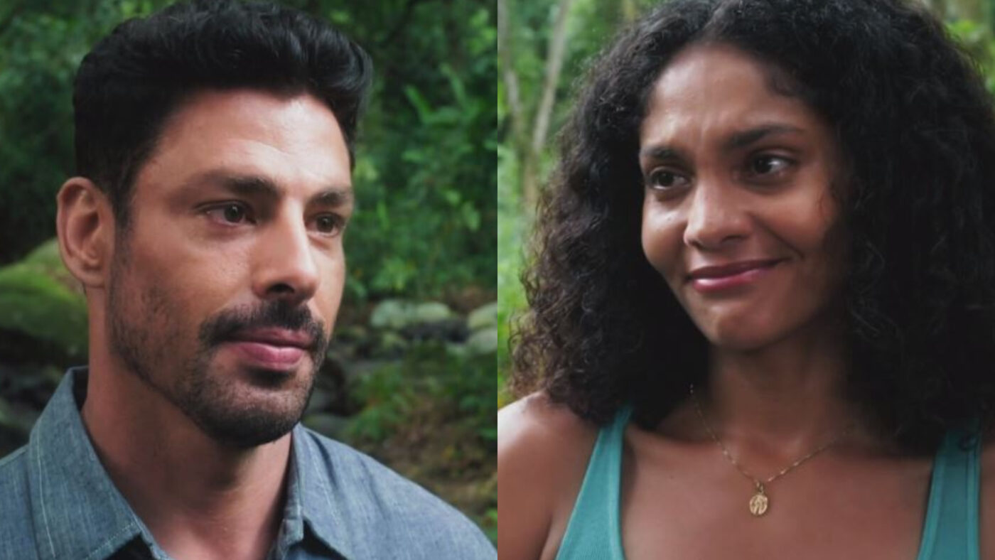 Novela Terra e Paixão Caio chora por Aline