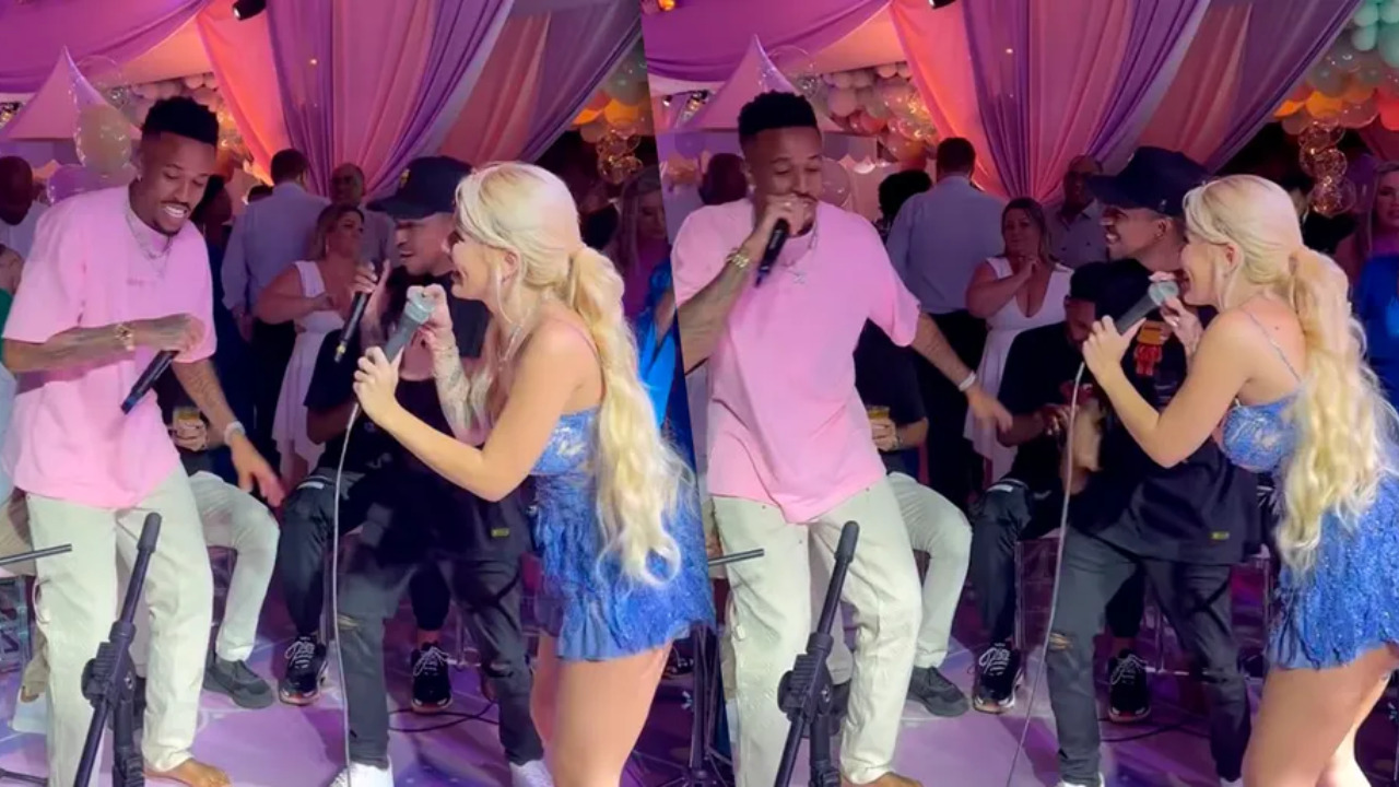 Fãs shippam ex-casal Éder Militão e Karoline Lima em festa de 1 ano da filha (Créditos; Reprodução/Instagram)