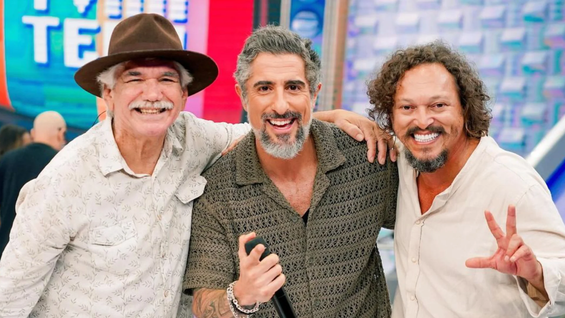 Jackson Antunes e Fabio Lago no Caldeirão com Mion