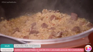 Receita de Arroz carreteiro do Galvão Bueno no É de Casa