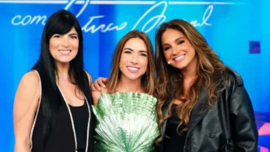 Fernanda Brum e Sarah Beatriz Programa Silvio Santos