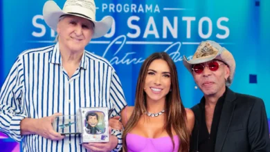 Sérgio Reis e Chrystian no Programa Silvio Santos