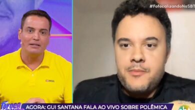 Gui Santana discute ao vivo no Fofocalizando