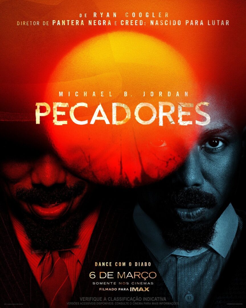 Pecadores, estrelado por Michael B. Jordan, dirigido por Ryan Coogler, tem estreia marcada para março de 2025.